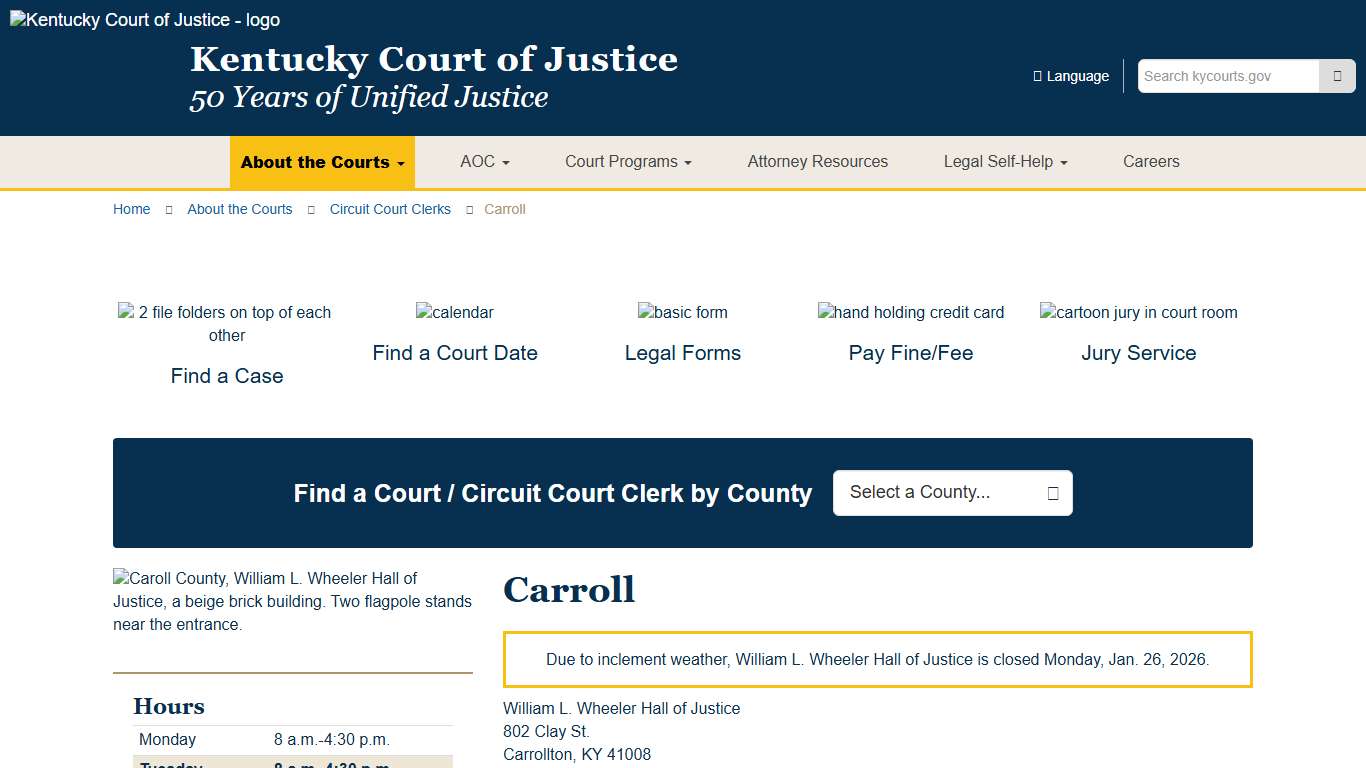 Carroll - Kentucky Court of Justice