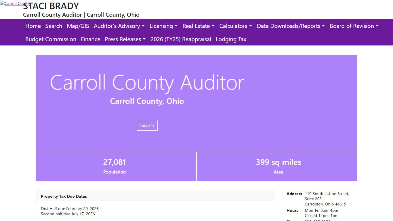 Carroll County Real Estate Search